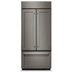 KitchenAid 36.5" 20.8 Cu. Ft. Custom Panel-Ready French Door Refrigerator - KBFN506EPA