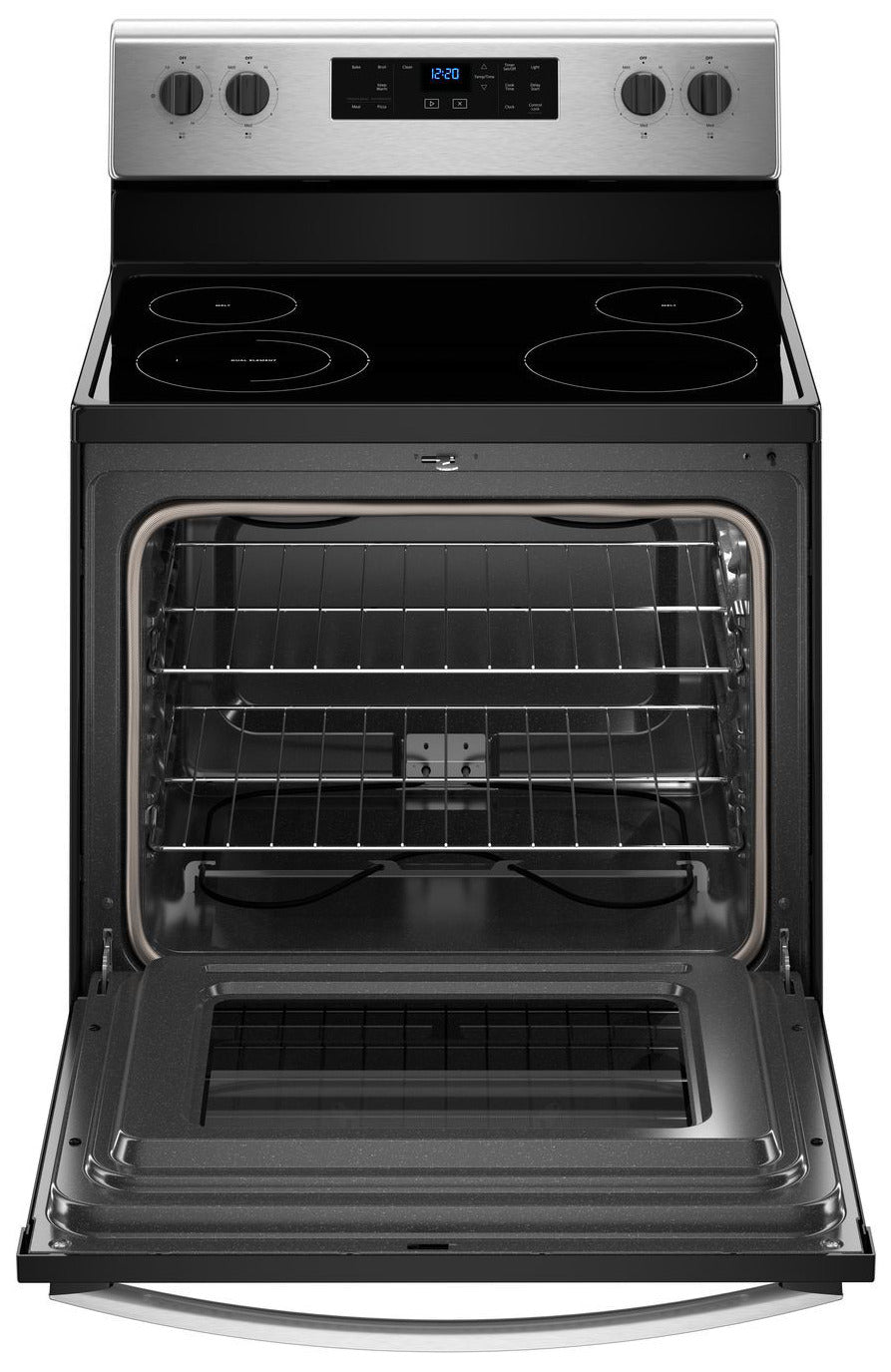 Whirlpool Black-on-Stainless Steel Freestanding Electric Range (5.3 Cu. Ft.) - YWFE510S0HS
