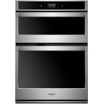 Whirlpool Black-on-Stainless Steel Wall Oven (5 Cu. Ft.) w/ Microwave (1.4 Cu. Ft.) - WOC75EC0HS