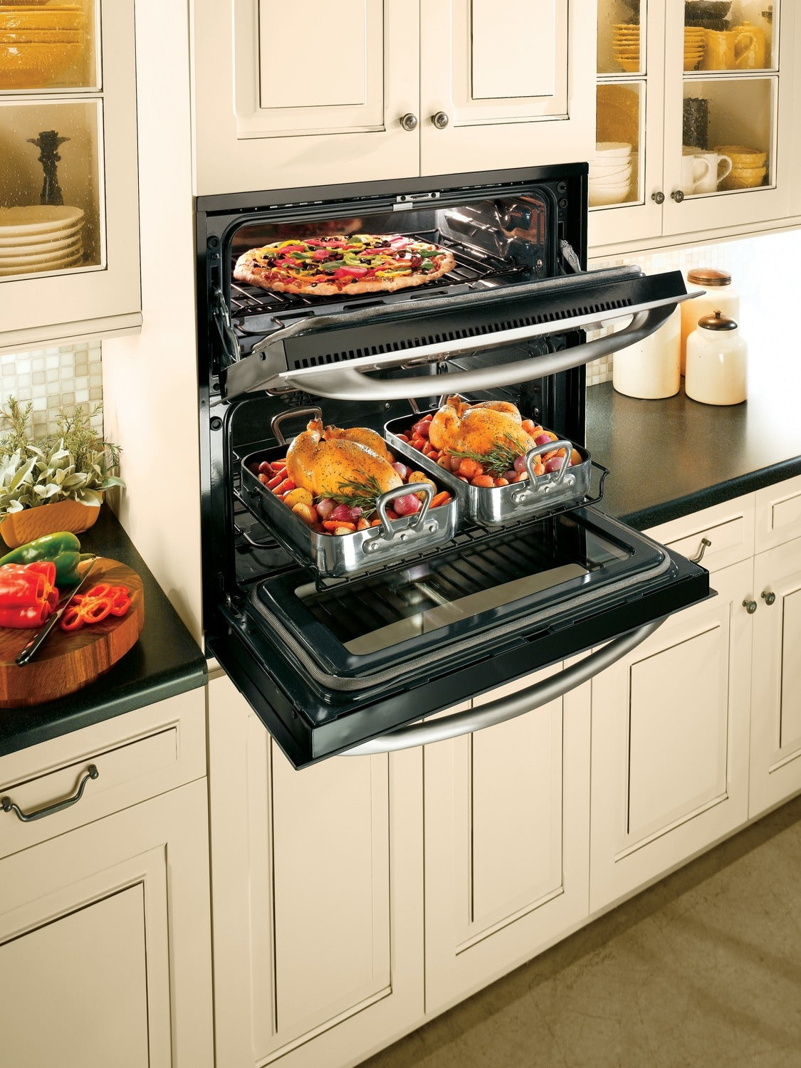 GE Profile Stainless Steel Built-In Electric Convection Double Wall Oven (5.0 Cu. Ft.) - PT925SNSS