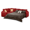 Athina Sectionnel 2 mcx avec sofa-lit grand à droite - cerise
