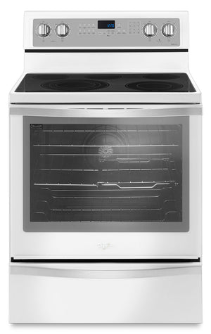 Whirlpool Cuisinière électrique 6,4 pi³ à convection véritable blanc YWFE745H0FH