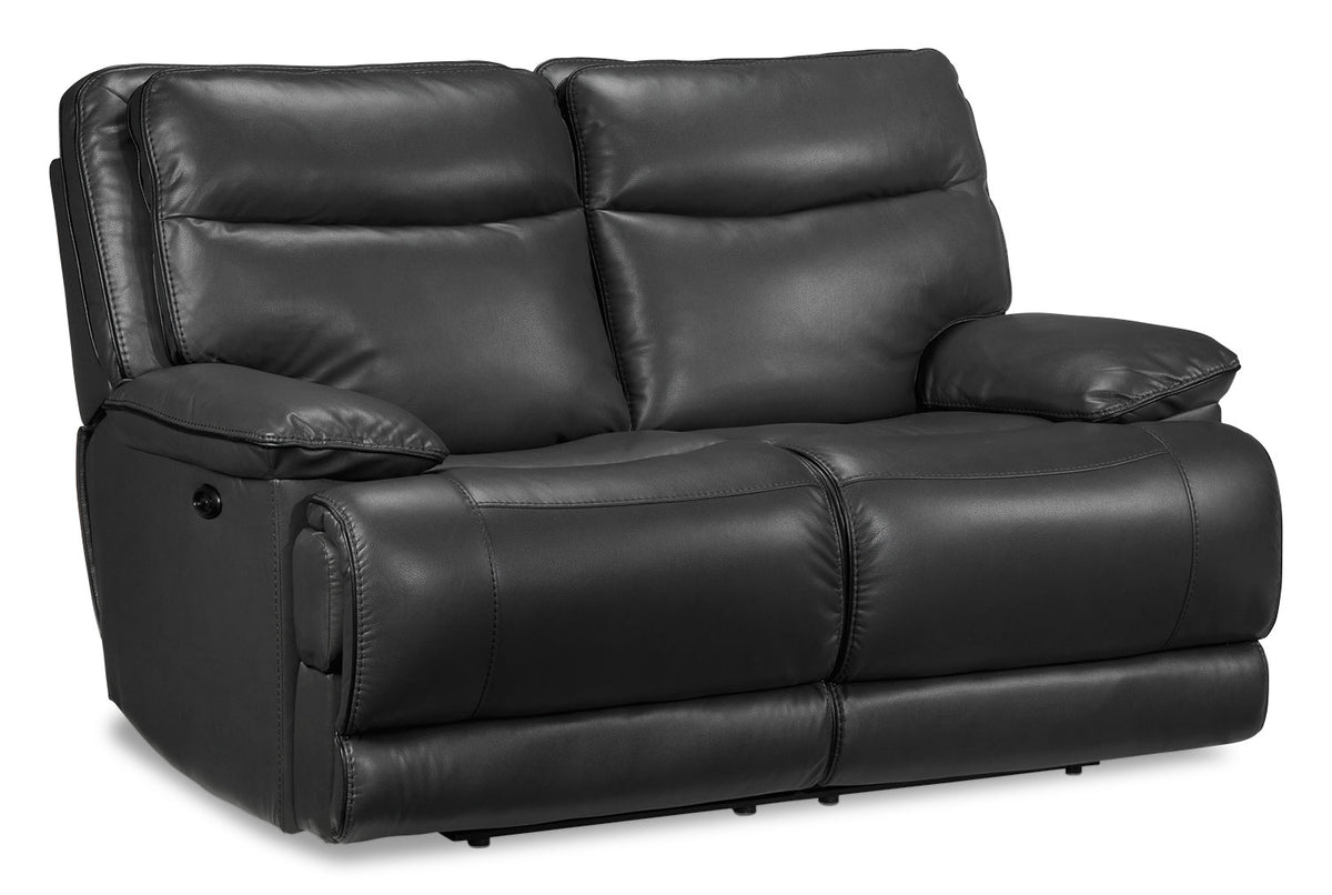 Lanette Power Reclining Loveseat - Smoke Grey