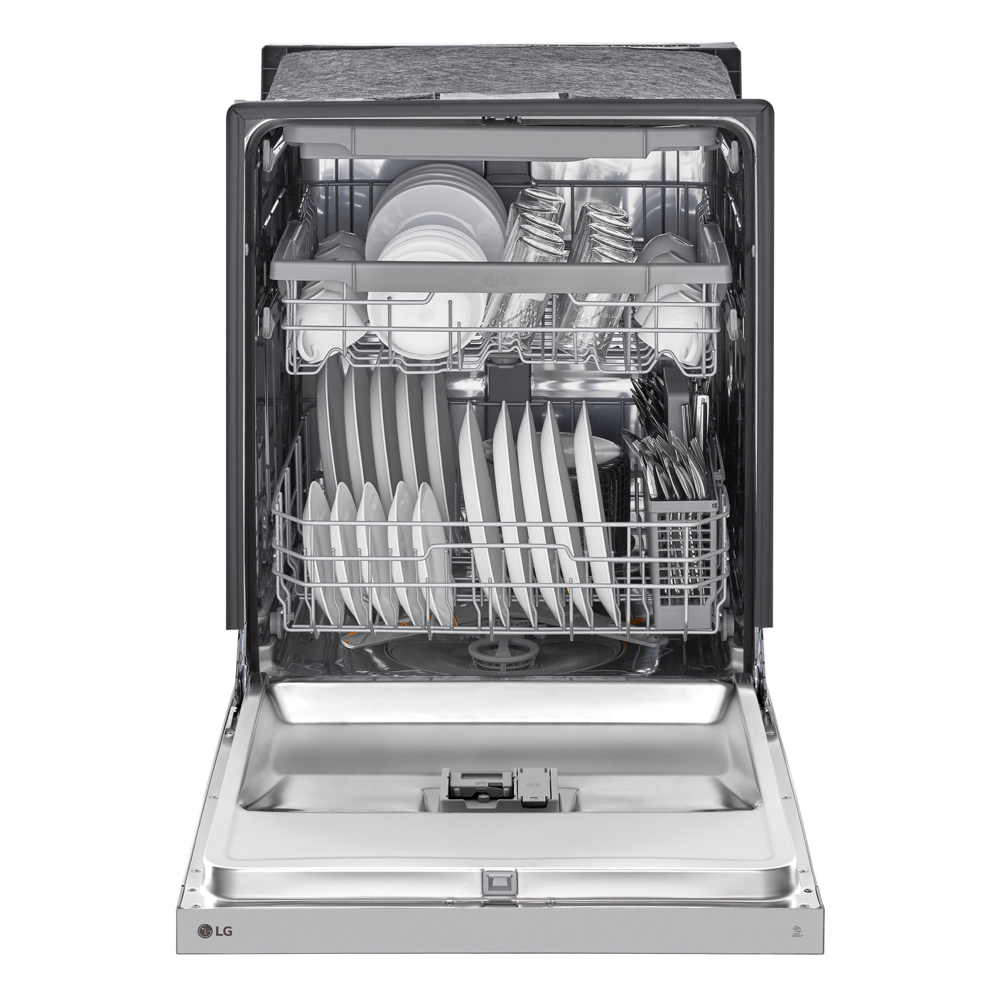 LG Smudge-Resistant Stainless Steel Front Control Dishwasher with QuadWash® and 3rd Rack - LDFN4542S