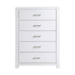 Paris 5-Drawer Chest - White