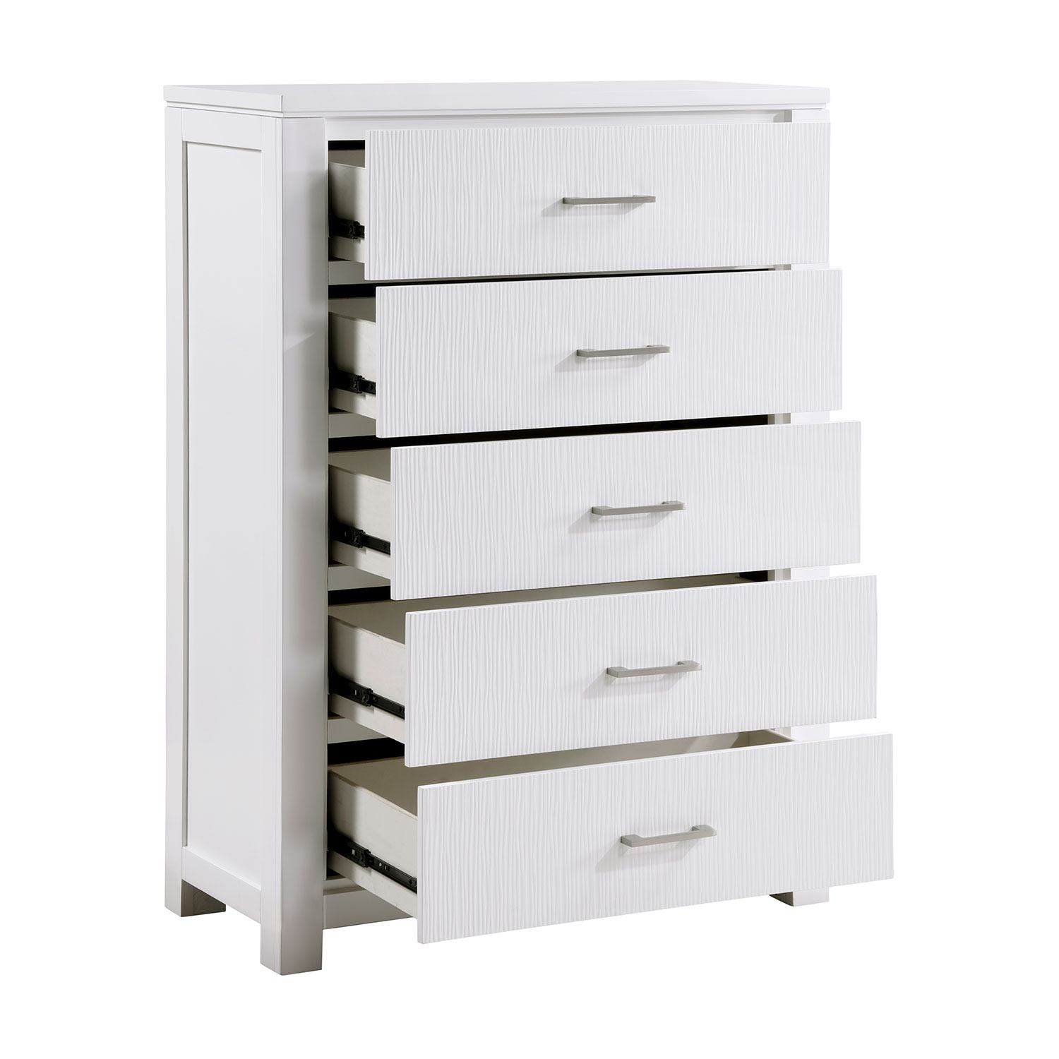 Paris 5-Drawer Chest - White