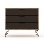 Nuuk 3-Drawer Dresser - Nature/Textured Grey
