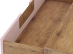 Nuuk 3-Drawer Dresser and Night Table Set - Nature/Rose Pink