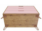 Nuuk 3-Drawer Dresser and Night Table Set - Nature/Rose Pink