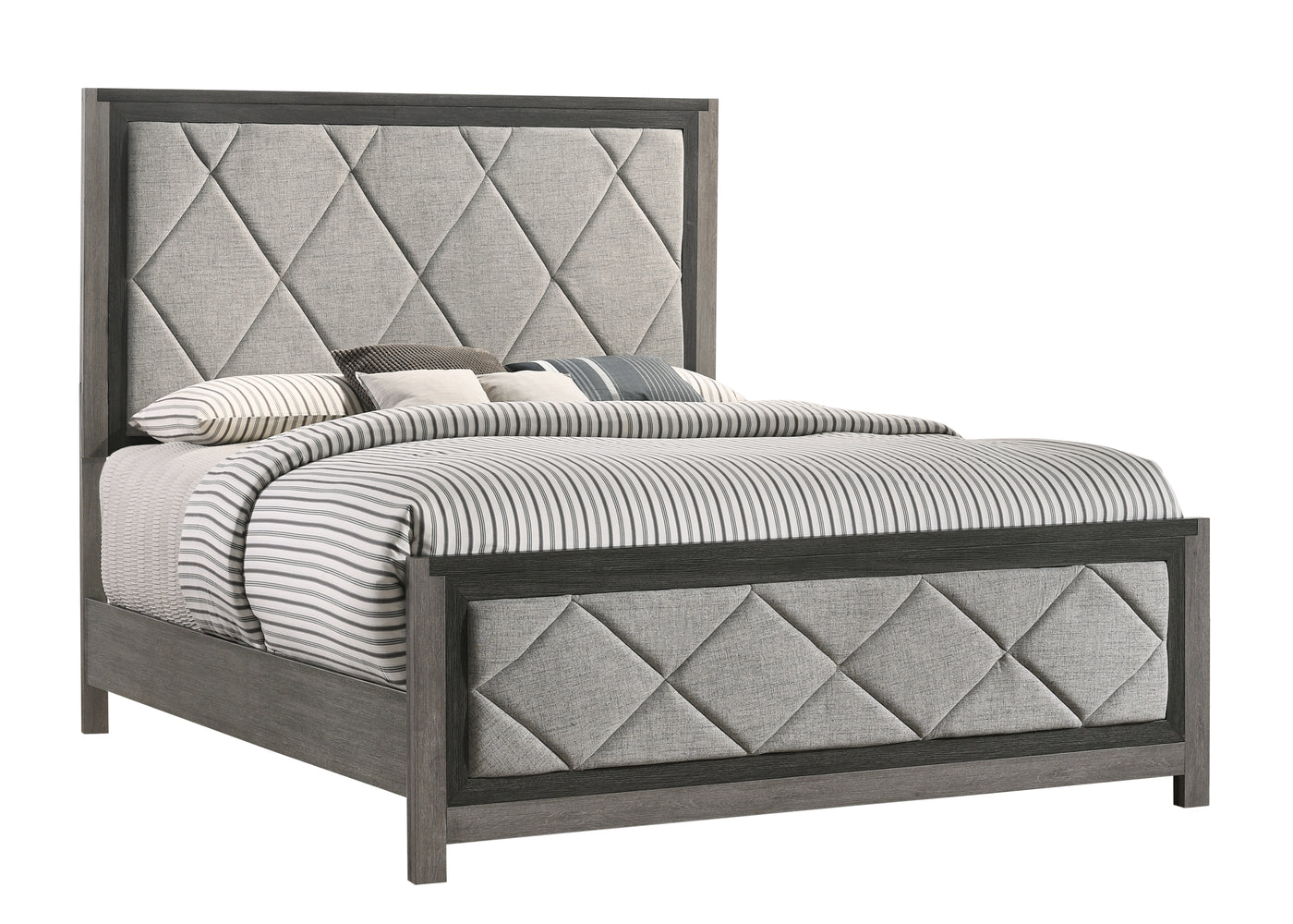 Andra 3-Piece Full Bed - Grey, Black