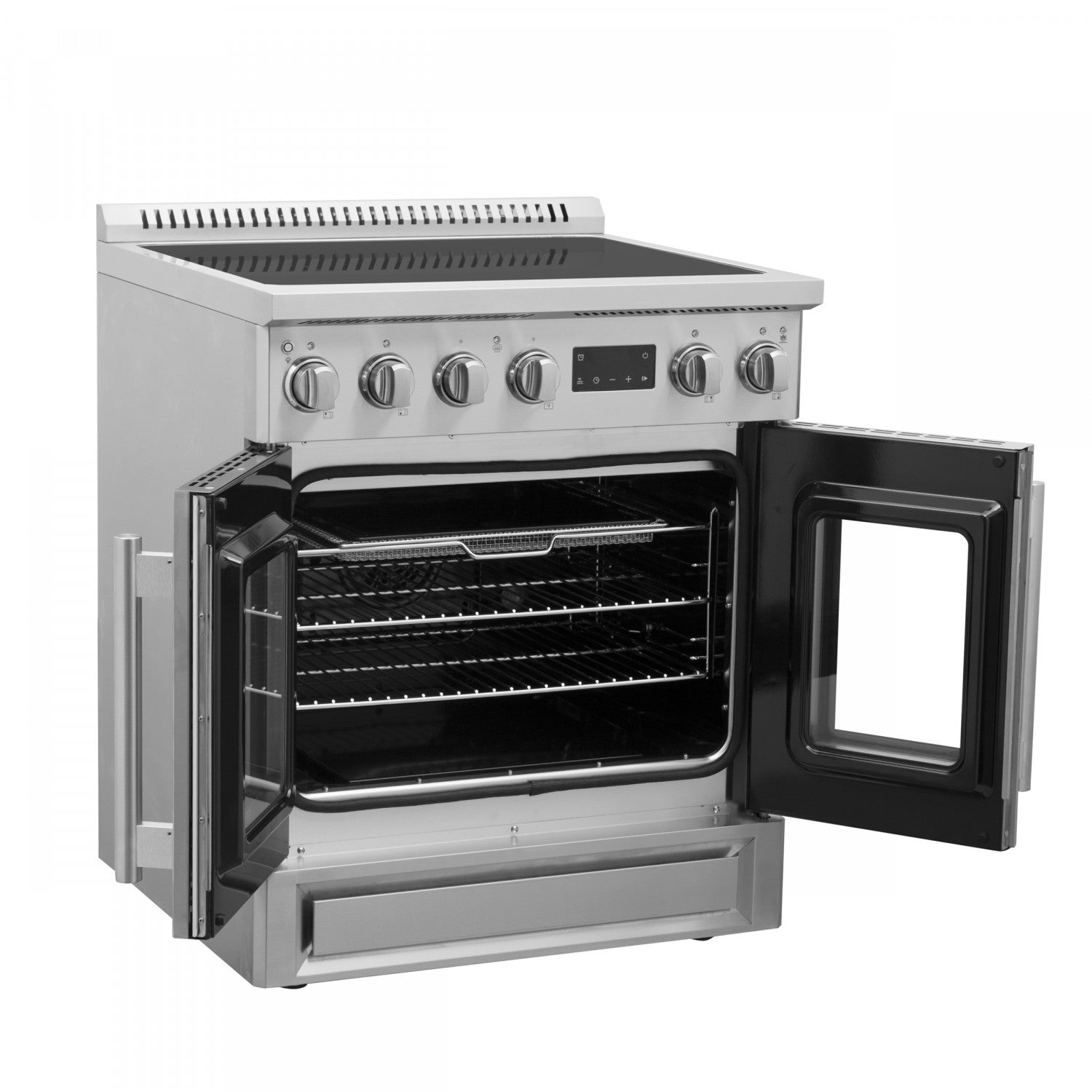 Forno Torino Stainless Steel 30" True Convection Induction Range with Air Fry and Air Sous Vide (4.32 Cu. Ft.) - FFSIN0950-30
