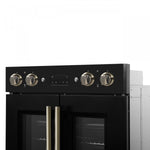 Forno Asti Black 30" French Door Double Wall Oven With Dual True Convection And Air Fry (7.36 Cu. Ft.) - FBOEL1340-30BLK