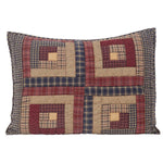Avon Standard Sham - Burgundy/Tan