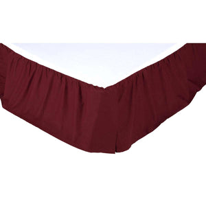 Alpine King Bed Skirt - Burgundy