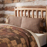 Dade Standard Pillow Case - Light Tan/Earth Green - Set of 2