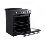 Forno Leonardo Black Slide-in Electric Range (5.0 Cu. Ft.) - FFSEL6022-30BLK