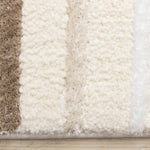 Sasha Soft Modern Lines Area Rug - 8' X 11' - Cream