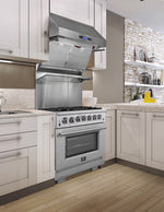Forno Capriasca 30" Stainless Steel Dual Fuel Range with True Convection (4.32 Cu. Ft.) - FFSGS6187-30