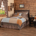 Calais Queen Quilt - Chocolate/Multi