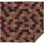 Howell King Quilt - Red/Espresso