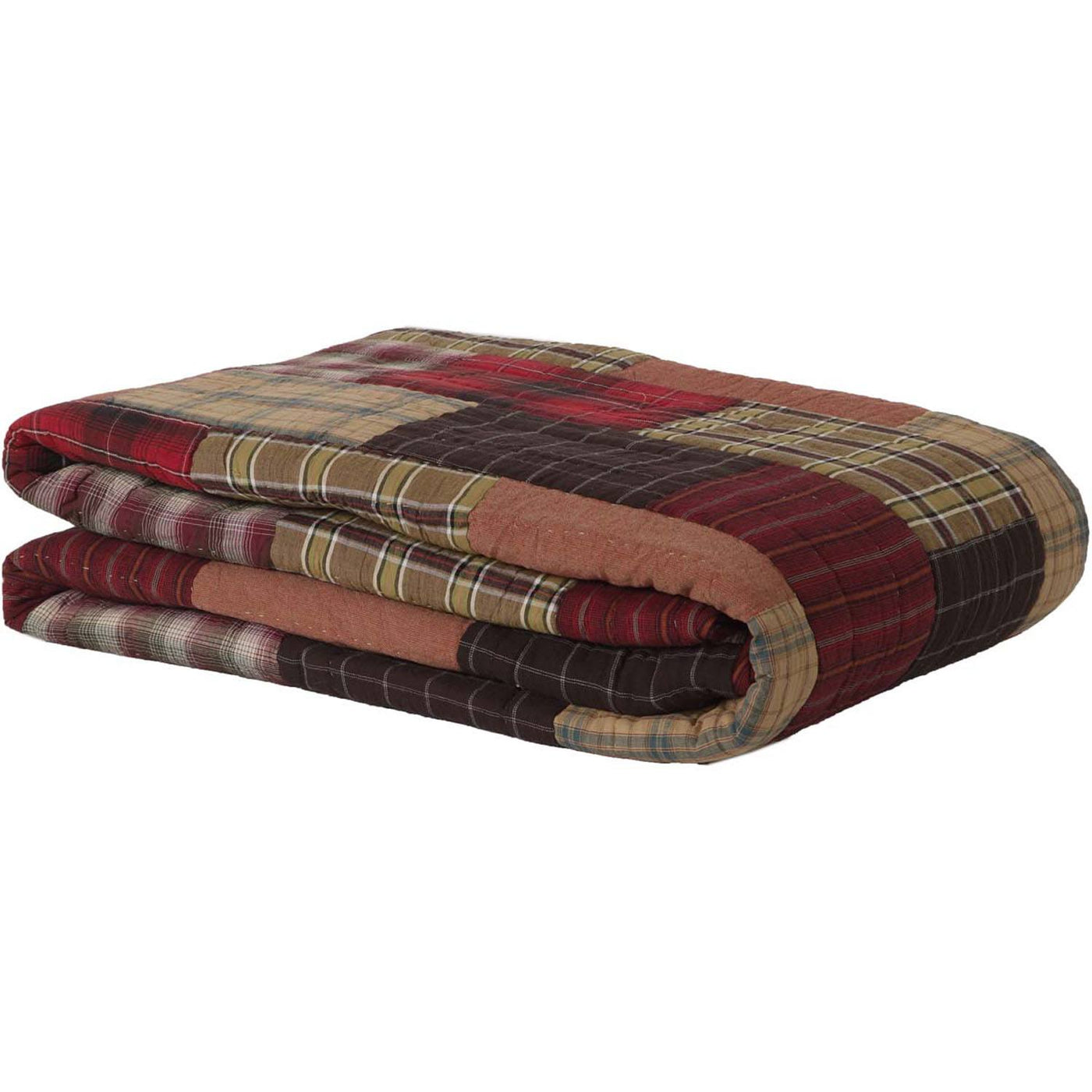 Howell King Quilt - Red/Espresso