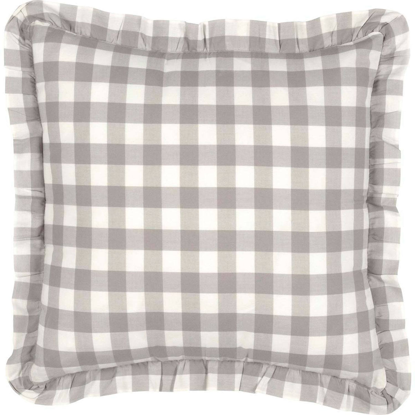 Kuna 18 x 18 Ruffled Pillow - Grey/White