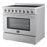 Forno Paolo 36" Stainless Steel Freestanding Electric Range with True Convection (5.44 Cu. Ft.) - FFSEL6011-36