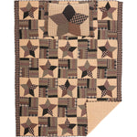 Malta Twin Quilt Set - Khaki/Barn Red