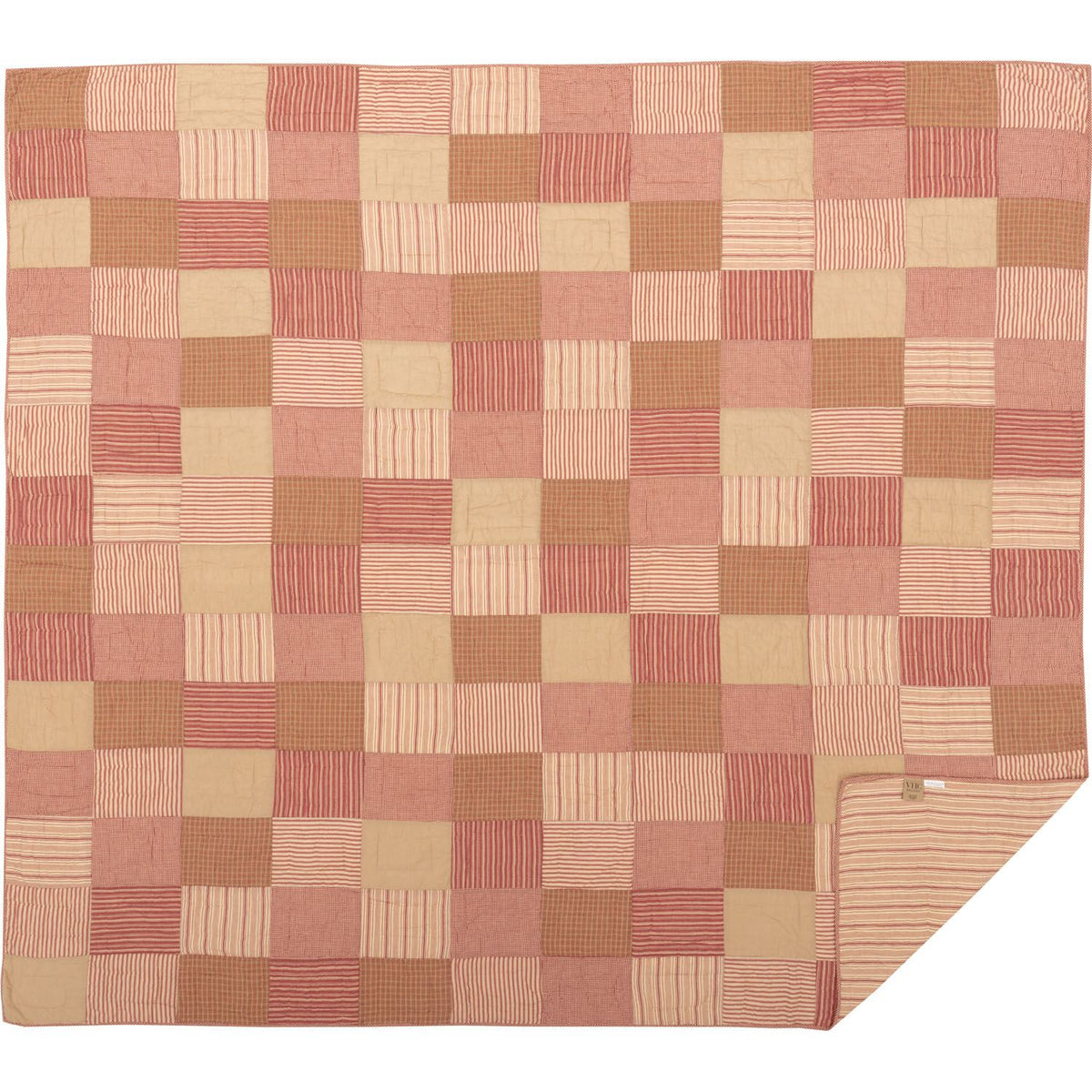 Kiraly Utca I King Quilt - Red