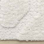 Luxury Plush Textured Shapes Area Rug - 5' X 8' - Cream