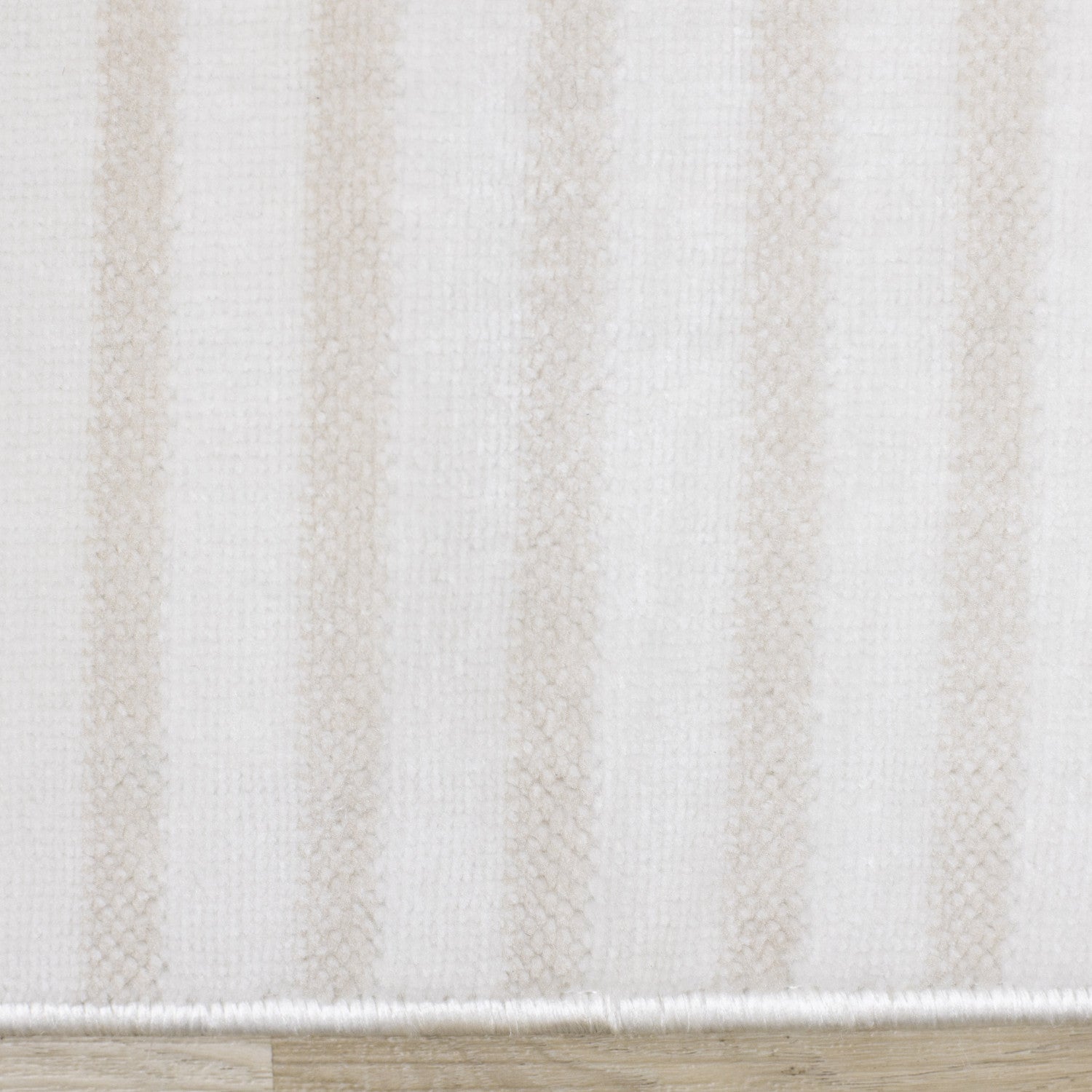 Machine Washable Modern Stripes Area Rug - 5' X 8' - Cream/Beige