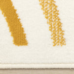 Functional Modern Curves Area Rug - 8' X 11' - Cream/Yellow