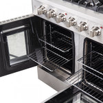 Forno Galiano 48" Stainless Steel Freestanding Double Oven Gas Range (6.58 Cu. Ft.) - FFSGS6444-48