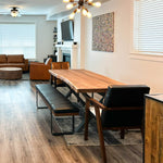 Haldra Upholstered Bench - Black/Brown