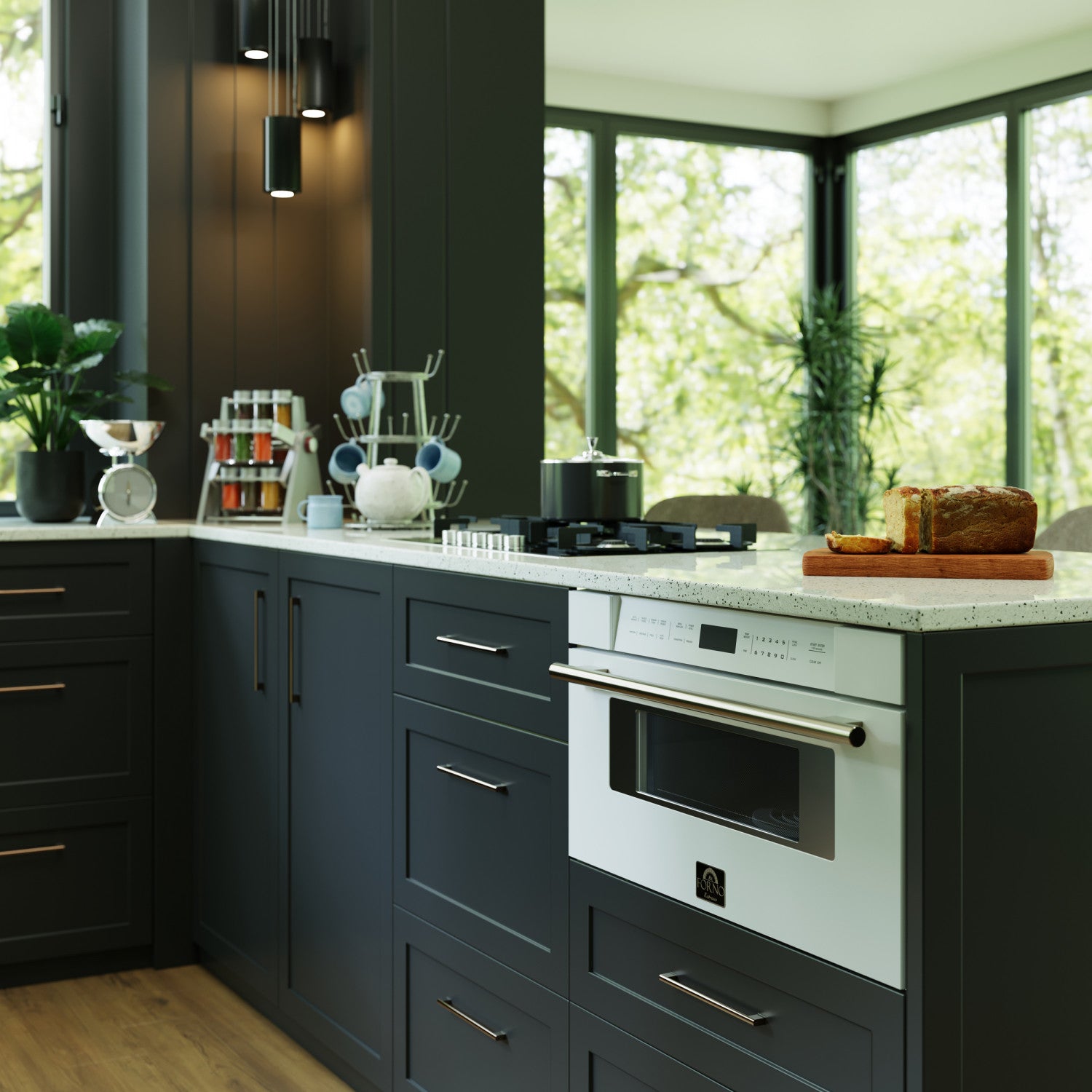 Forno Capoliveri White 30" Built-In Microwave Drawer (1.2 Cu. Ft.) - FMWDR3000-30WHT