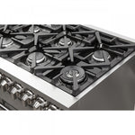 Forno Massimo 48" Stainless Steel Freestanding Double Oven Gas Range with Air Fry (6.58 Cu. Ft.) - FFSGS6239-48