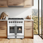 Forno Massimo 30" Stainless Steel French Door Dual Fuel Range with True Convection (4.32 Cu. Ft.) - FFSGS6325-30