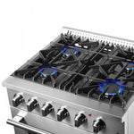 Forno Marco 30" Stainless Steel Dual Fuel Range with True Convection (4.32 Cu. Ft.) - FFSGS6197-30