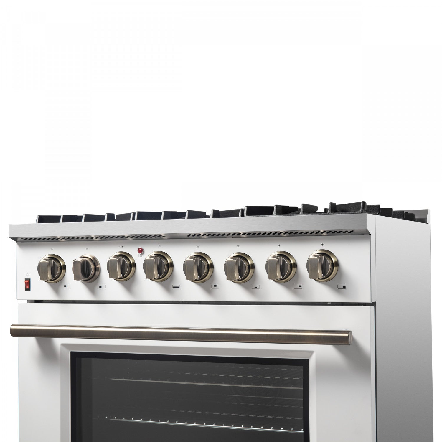 Forno Galiano 36" White Dual Fuel Range with True Convection (5.36 Cu. Ft.) - FFSGS6156-36WHT