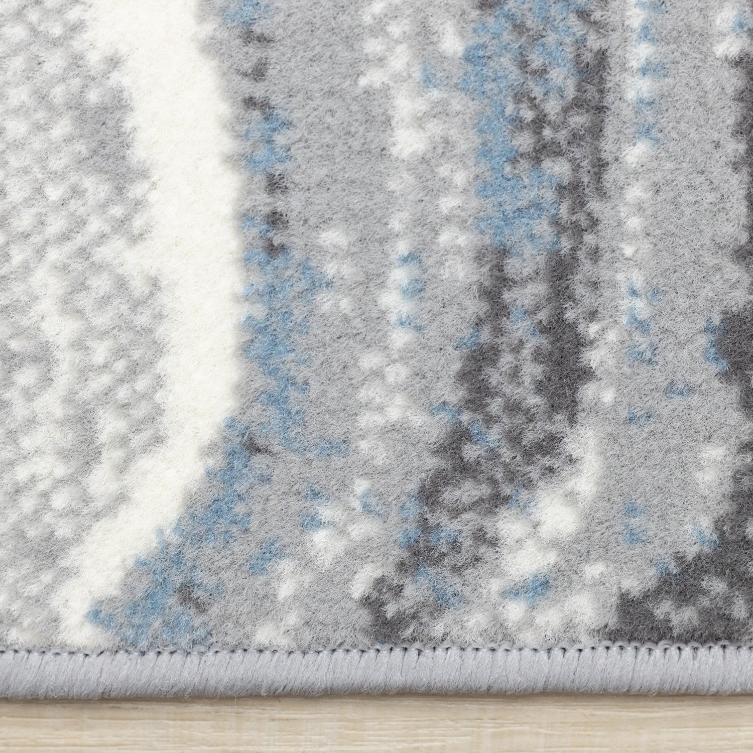 Functional Modern Area Rug - 5' X 8' - Blue/Grey