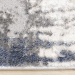 Logan Casual Contemporary Area Rug - 8' X 11' - Cream/Blue/Grey