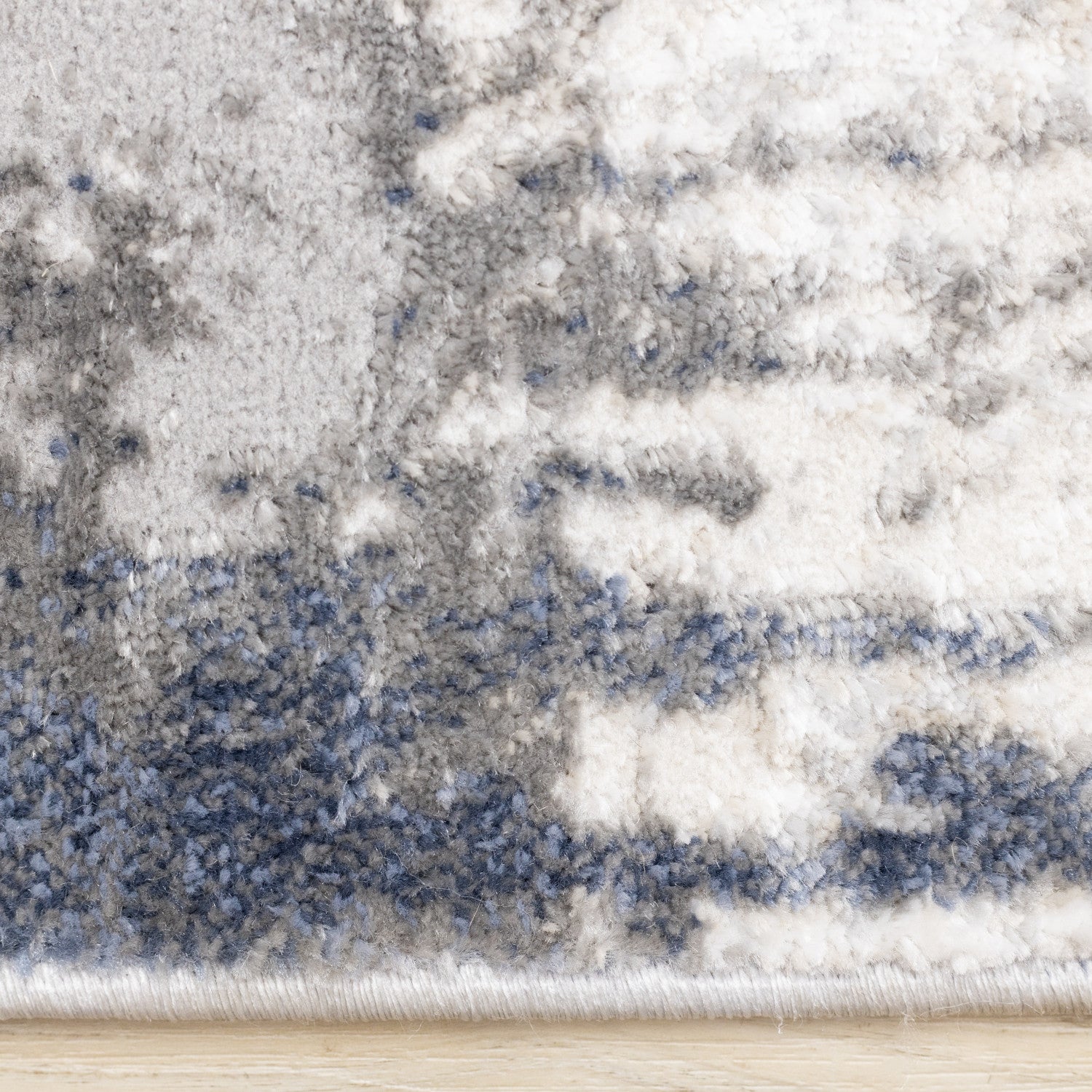 Logan Casual Contemporary Area Rug - 8' X 11' - Cream/Blue/Grey