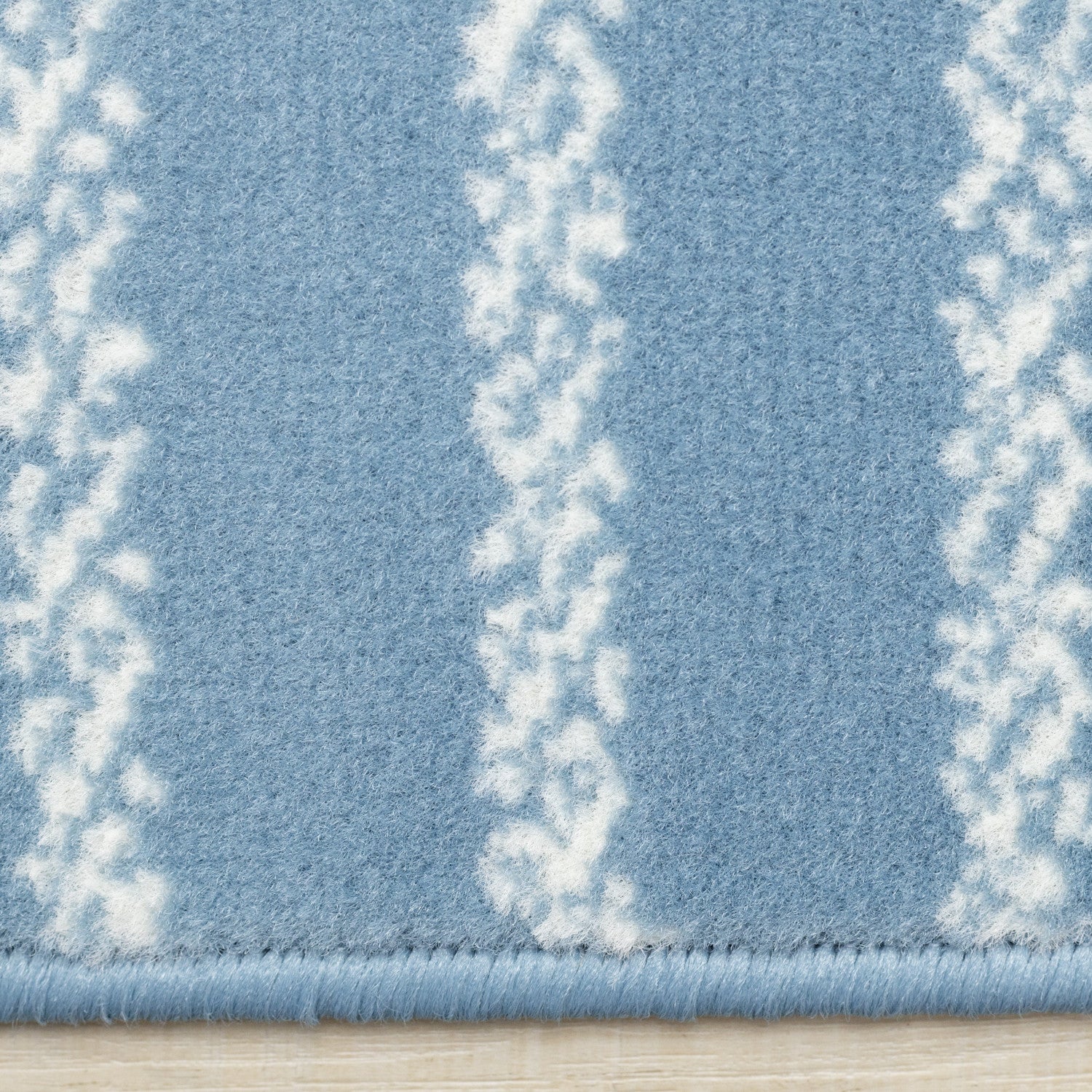 Functional Modern Links Area Rug - 8' X 11' - Blue/Cream