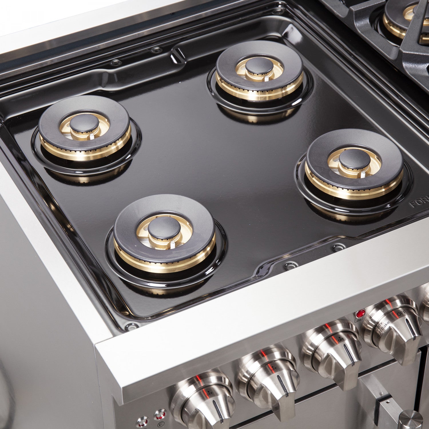 Forno Capriasca 48" Stainless Steel Freestanding Dual Fuel Double Oven Range with True Convection (6.58 Cu. Ft.) - FFSGS6387-48