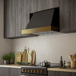 Forno Vittorio Black 36" 600 CFM Wall Mounted Range Hood - FRHWM5078-36BLK