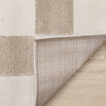 Logan Modern Checkered Area Rug - 8' X 11' - Beige/Cream