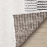 Claremont Sleek Modern Lines Area Rug - 7' X 10' - White/Grey