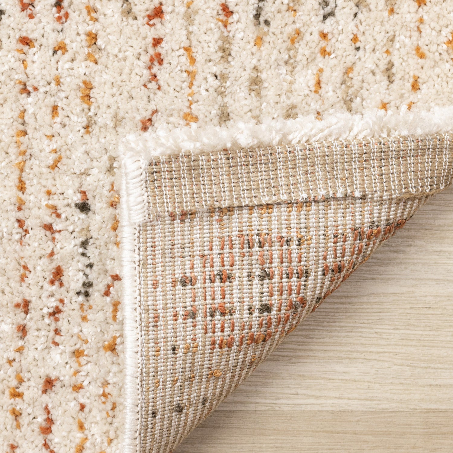 Halle Casual Contemporary Abstract Area Rug - 5' X 8' - Cream/Terra