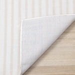 Machine Washable Modern Stripes Area Rug - 8' X 11' - Cream/Beige