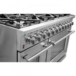 Forno Massimo 48" Stainless Steel Freestanding Double Oven Gas Range with Air Fry (6.58 Cu. Ft.) - FFSGS6239-48